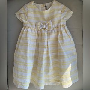 Janie and Jack Yellow and White striped Dress - size 18-24mo